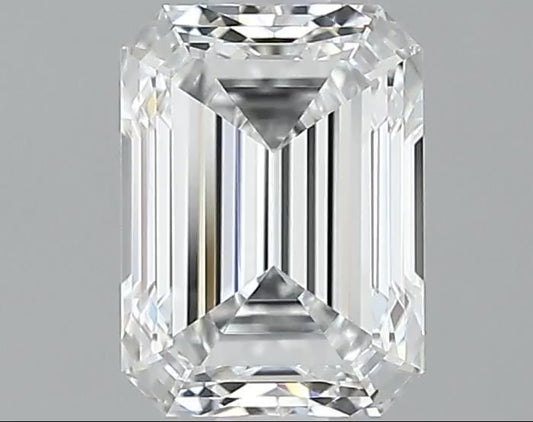 Emerald Cut Natural Diamond - 1.22 Carat D Color, VVS2 Clarity EX/EX GIA 2527853435