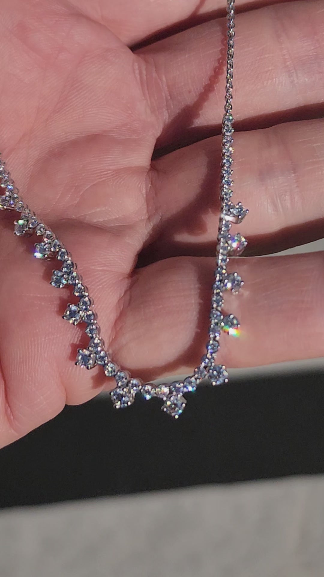 Simon G. Pave Station Drop Diamond Necklace_Video