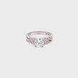 Load and play video in Gallery viewer, Kirk Kara White Gold &quot;Angelique&quot; Vintage Diamond Engagement Ring Full Shot Video
