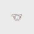 Load and play video in Gallery viewer, Kirk Kara White Gold Stella Five Stone Emerald and Baguette Diamond Engagement Ring Full Shot Video

