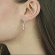 Load and play video in Gallery viewer, Gabriel &amp; Co. Lusso Linear Diamond Drop Stud Earrings
