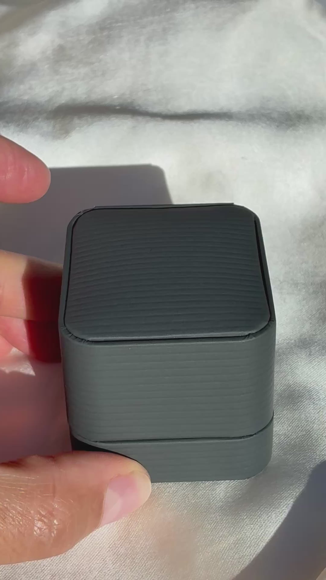 Ben Garelick 14K White Gold Luna Twist Hidden Halo Black & White Diamond Engagement Ring