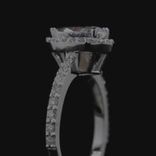 Load and play video in Gallery viewer, Barkev&#39;s Pear Cut Halo Diamond Engagement Ring
