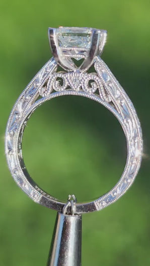 Video of Kirk Kara "Stella" Princess Cut Diamond Engagement Ring