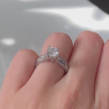 Load and play video in Gallery viewer, Barkev&#39;s Channel Set Princess Cut Diamond Engagement Ring

