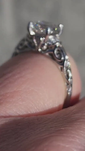 Video of Artcarved "Peyton" Diamond Engagement Ring Featuring Scrollwork Design