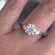 Load and play video in Gallery viewer, Barkev&#39;s Three Stone Black &amp; White Diamond Engagement Ring
