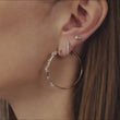 Load and play video in Gallery viewer, Gabriel &amp; Co. 40MM Round Cluster Diamond Hoop Earrings
