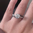 Load and play video in Gallery viewer, Barkev&#39;s White &amp; Black Swirl Diamond Engagement Ring

