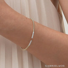 Load and play video in Gallery viewer, Gabriel &amp; Co. Bujukan Open Diamond Pave Bangle Bracelet
