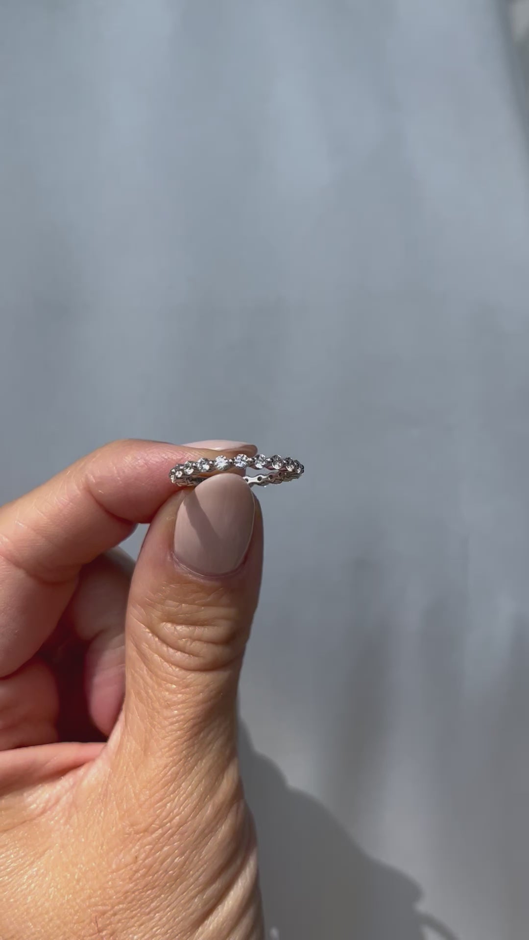 Ben Garelick Alara Shared Prong Half-Bezel Diamond Wedding Band