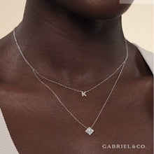 Load and play video in Gallery viewer, Gabriel &amp; Co.  Diamond Square Pendant Necklace
