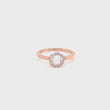 Load and play video in Gallery viewer, Kirk Kara &quot;Dahlia&quot; Rose Cut Soft Petal Halo Diamond Engagement Ring
