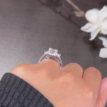 Load and play video in Gallery viewer, Barkev&#39;s Pink Sapphire Compass Halo Diamond Engagement Ring
