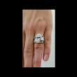 Load and play video in Gallery viewer, Kirk Kara &quot;Pirouetta&quot; Large Princess Cut Halo Diamond Engagement Ring
