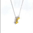 Load and play video in Gallery viewer, Lafonn Fancy Yellow Simulated Diamond Emerald-Cut Halo Necklace
