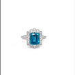 Load and play video in Gallery viewer, Lafonn Fancy Lab-Grown Sapphire Halo Teal Sapphire Ring
