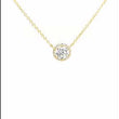 Load and play video in Gallery viewer, Lafonn Simulated Yellow Gold Round Cut Diamond Halo Pendant
