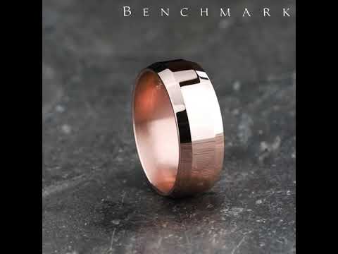 Benchmark The Highland 8MM High Polish Rose Gold Comfort Fit Wedding Band