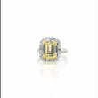 Load and play video in Gallery viewer, Lafonn Emerald Cut Simulated Yellow Diamond Halo Ring
