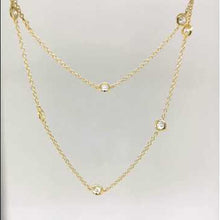 Load and play video in Gallery viewer, Lafonn Yellow Gold Plated Simulated Diamond by the Yard Necklace
