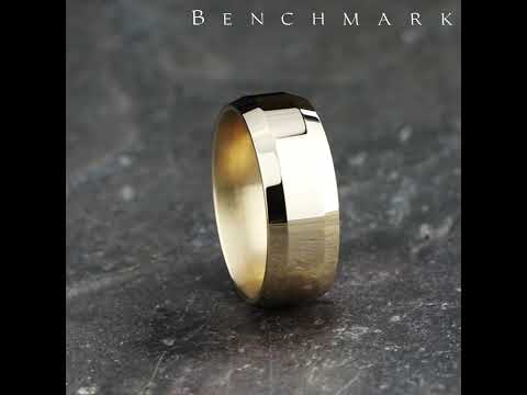 Benchmark The Highland 8MM High Polish Yellow Gold Comfort Fit Wedding Band