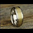 Load and play video in Gallery viewer, Benchmark &quot;The Lennon&quot; 8MM Brick Design Wedding Band
