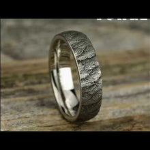 Load and play video in Gallery viewer, Benchmark &quot;The Cascade&quot; 6MM Lava Rock Textured Wedding Band
