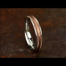 Load and play video in Gallery viewer, Benchmark Comfort-Fit Hammered Wedding Ring
