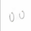 Load and play video in Gallery viewer, Lafonn Simulated Diamond Oval Shape Hoop Earrings
