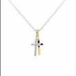 Load and play video in Gallery viewer, Lafonn Simulated Diamond Shadow Charm Cross Pendant
