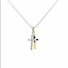 Load and play video in Gallery viewer, Lafonn Simulated Diamond Shadow Charm Cross Pendant
