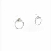 Load and play video in Gallery viewer, Lafonn Simulated Diamond Open Circle Drop Earrings
