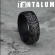Load and play video in Gallery viewer, Benchmark &quot;The Viking&quot; 8MM Dark Tantalum Wedding Band
