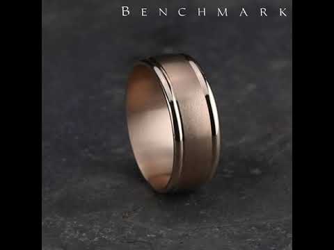 Benchmark Washington Comfort-Fit 8MM Rose Gold Satin Finish Wedding Band