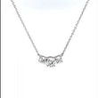 Load and play video in Gallery viewer, Lafonn Three Stone Simulated Round Cut Diamond Necklace
