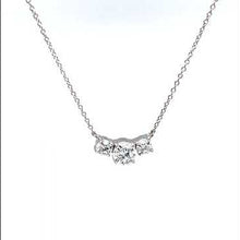 Load and play video in Gallery viewer, Lafonn Three Stone Simulated Round Cut Diamond Necklace
