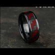 Load and play video in Gallery viewer, Benchmark &quot;The Senna&quot; 8MM Carbon Fiber Wedding Band
