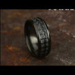 Load and play video in Gallery viewer, Benchmark &quot;The Dundee&quot; 8MM Black Titanium Wedding Band
