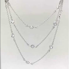 Load and play video in Gallery viewer, Lafonn Simulated 36 Inch Diamond by the Yard Round Cut Necklace
