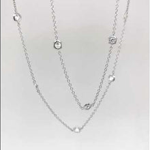 Load and play video in Gallery viewer, Lafonn Simulated Diamond by the Yard Round Cut Bezel Set Necklace
