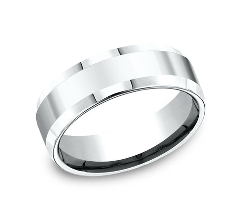Benchmark The Highland 8MM High Polish Comfort Fit Wedding Band