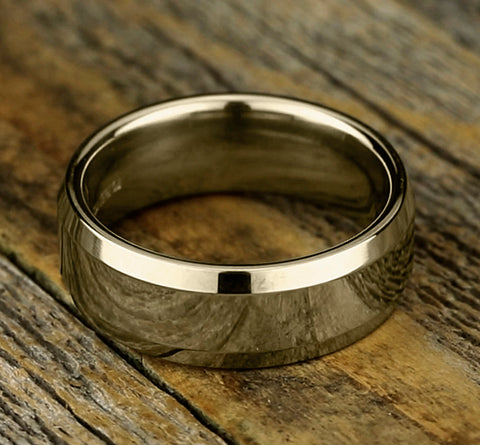 Benchmark The Highland 8MM High Polish Yellow Gold Comfort Fit Wedding Band