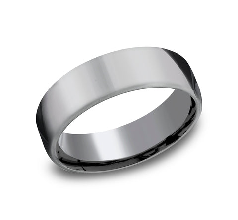 Benchmark The Euro Classic 6.5mm Tantalum High Polish Comfort Fit Wedding Band