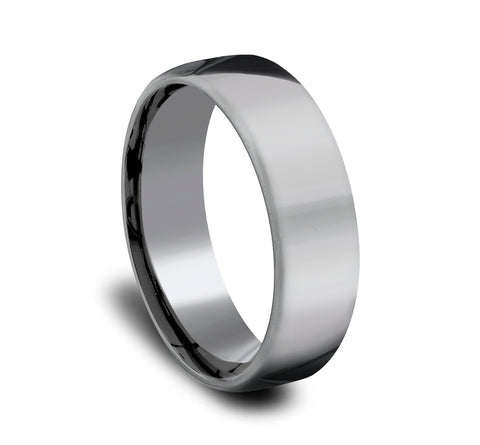 Benchmark The Euro Classic 6.5mm Tantalum High Polish Comfort Fit Wedding Band