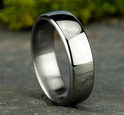 Benchmark The Euro Classic 6.5mm Tantalum High Polish Comfort Fit Wedding Band