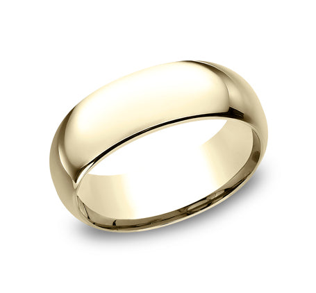 Benchmark Classic 8mm Yellow Gold Comfort Fit High Polish Wedding Band