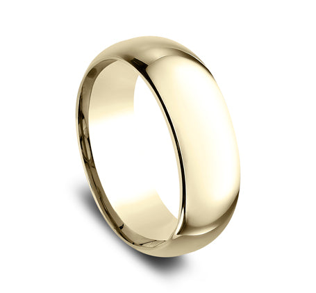 Benchmark Classic 8mm Yellow Gold Comfort Fit High Polish Wedding Band