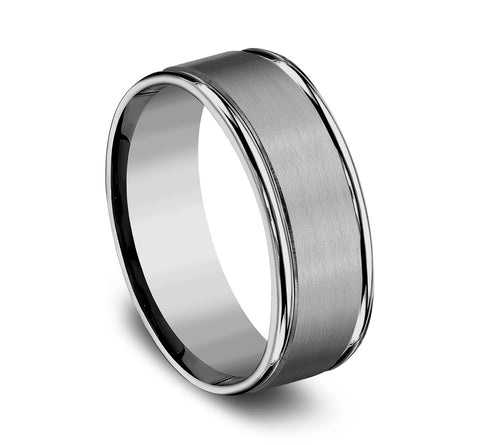 Benchmark Washington Comfort-Fit 8MM Tungsten Satin Finish Wedding Band