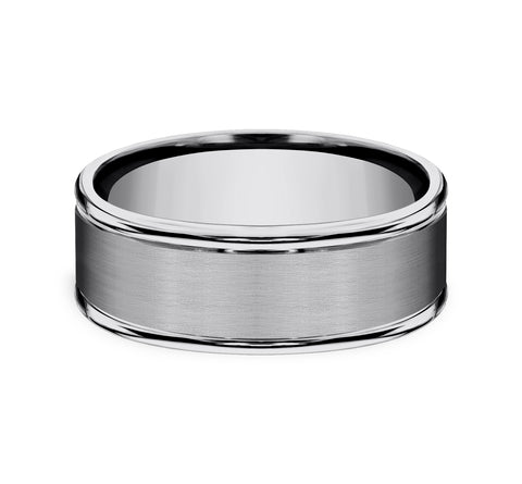 Benchmark Washington Comfort-Fit 8MM Tungsten Satin Finish Wedding Band
